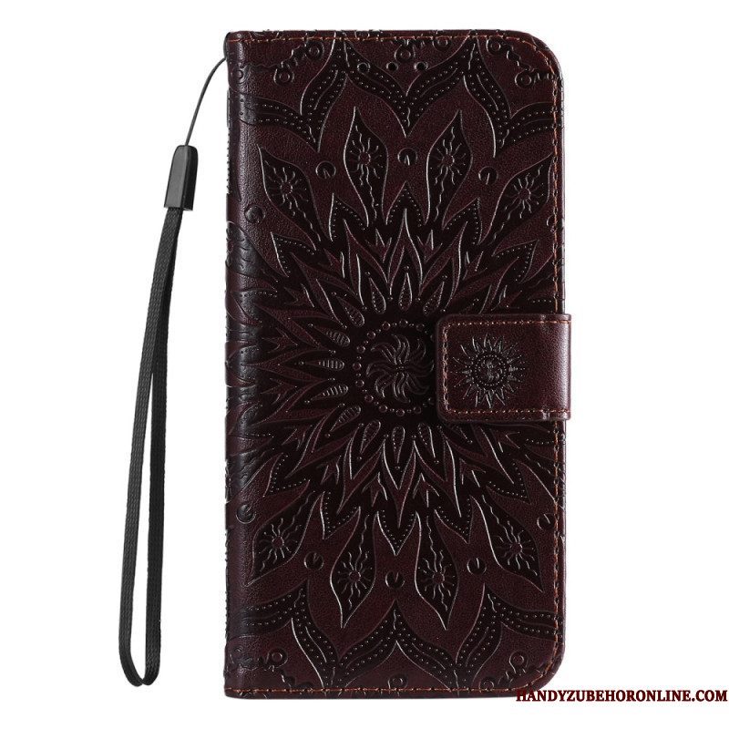 Folio-hoesje voor Xiaomi 12 Lite Mandala Zon Met Lanyard