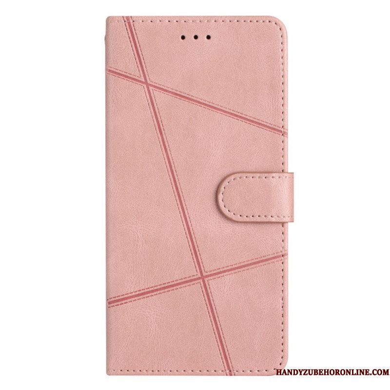 Folio-hoesje voor Xiaomi 12 Lite Met Ketting Riemlijnen Met Leereffect