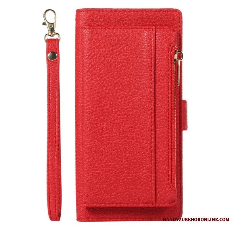 Folio-hoesje voor Xiaomi 12 Lite Portemonnee Leren Afneembare Portemonnee En Lanyard