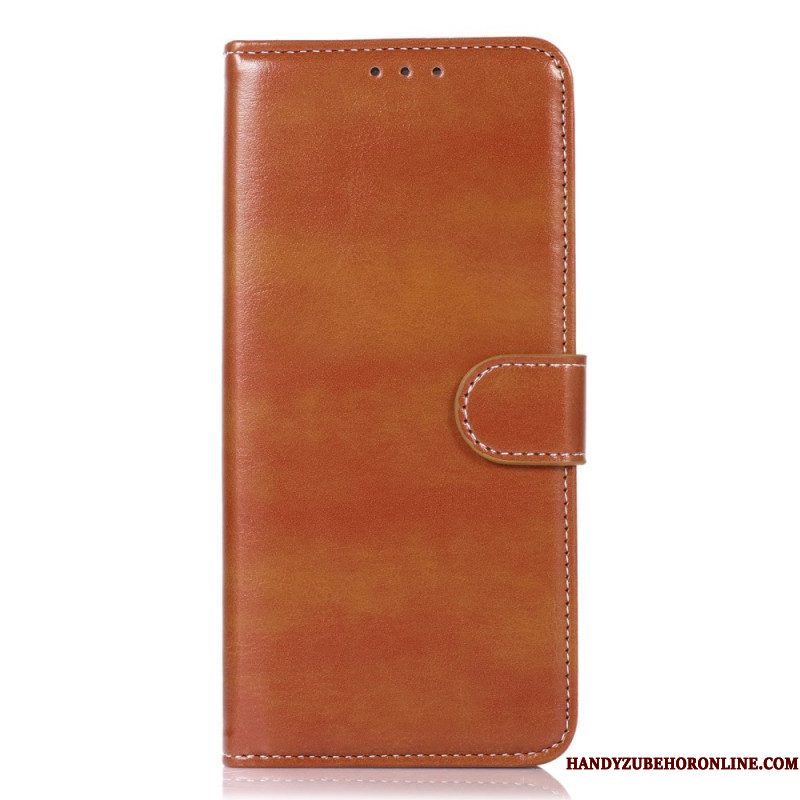 Folio-hoesje voor Xiaomi 12 Pro Couture-leereffect