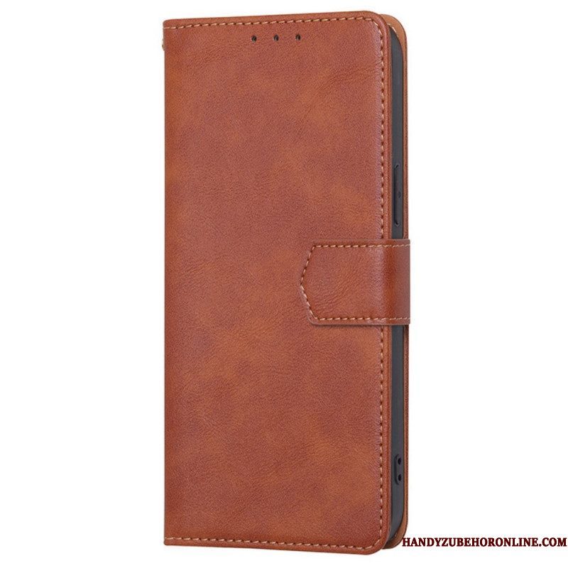 Folio-hoesje voor Xiaomi 12T / 12T Pro Couture-leereffect