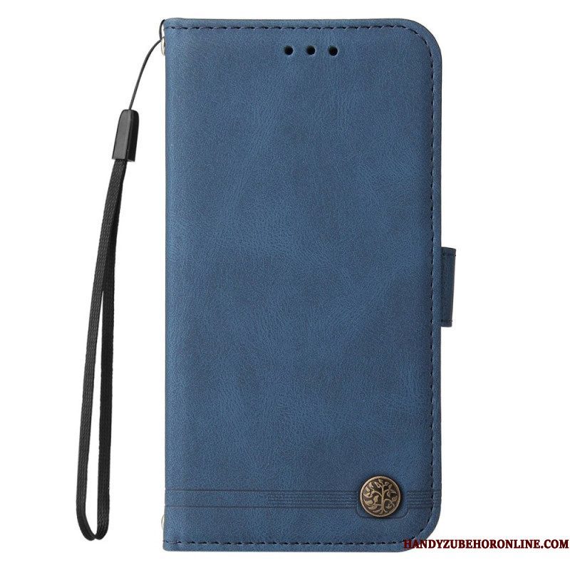 Folio-hoesje voor Xiaomi 12T / 12T Pro Decoratieve Klinknagel En Koord