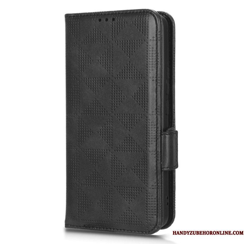 Folio-hoesje voor Xiaomi 12T / 12T Pro Driehoeken In Retrostijl