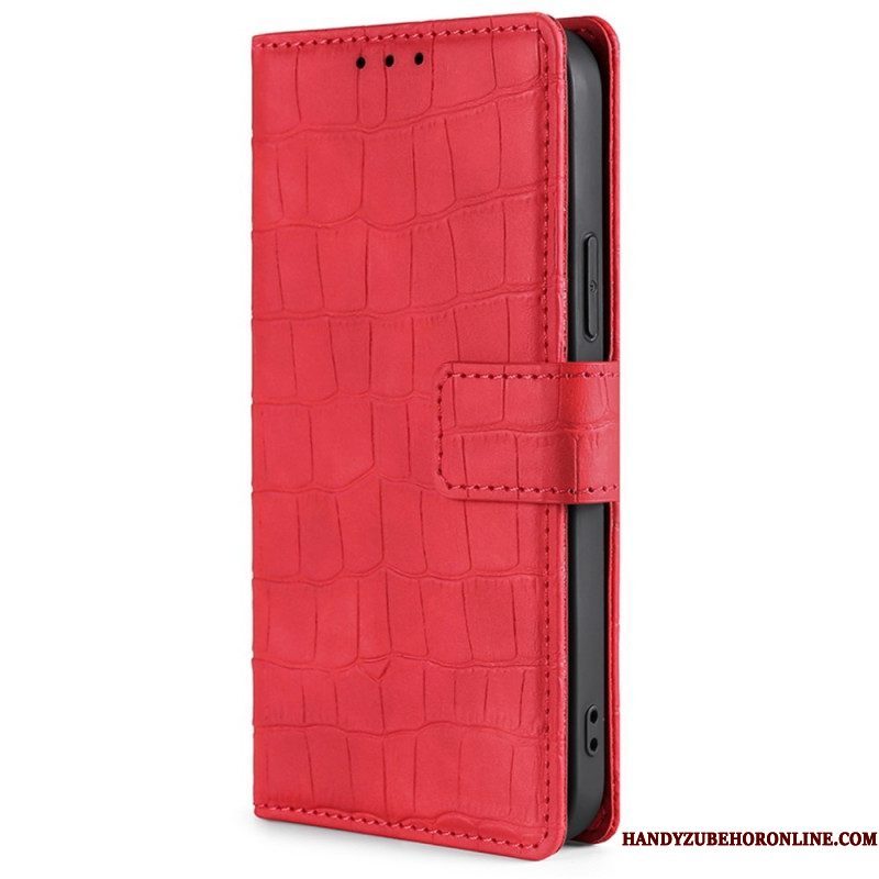 Folio-hoesje voor Xiaomi 12T / 12T Pro Skin-touch-krokodil