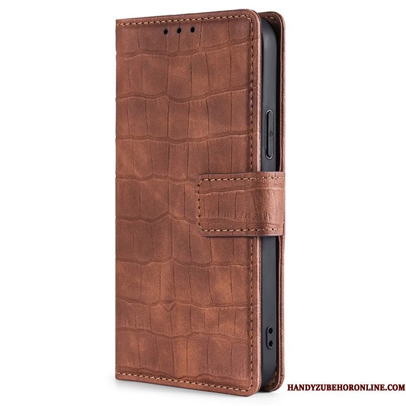 Folio-hoesje voor Xiaomi 12T / 12T Pro Skin-touch-krokodil