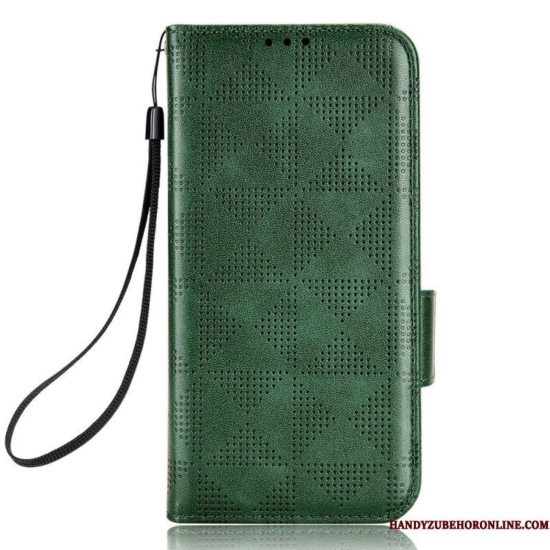 Folio-hoesje voor Xiaomi 13 Lite Driehoeken Met Lanyard