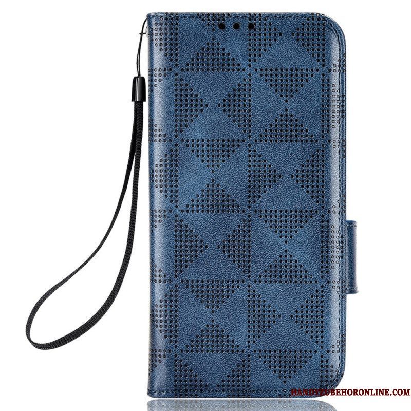 Folio-hoesje voor Xiaomi 13 Lite Driehoeken Met Lanyard