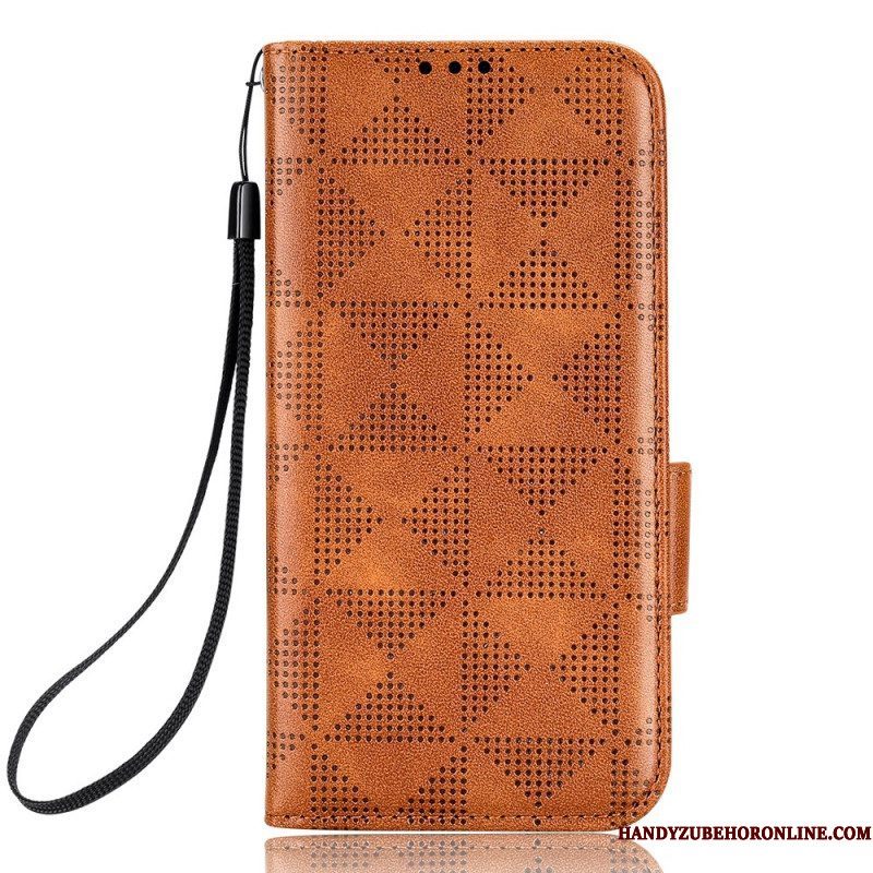 Folio-hoesje voor Xiaomi 13 Lite Driehoeken Met Lanyard