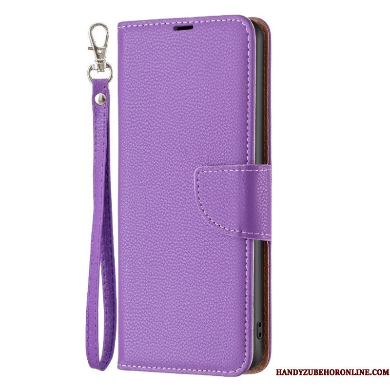 Folio-hoesje voor Xiaomi 13 Lite Lychee Schuine Sluiting