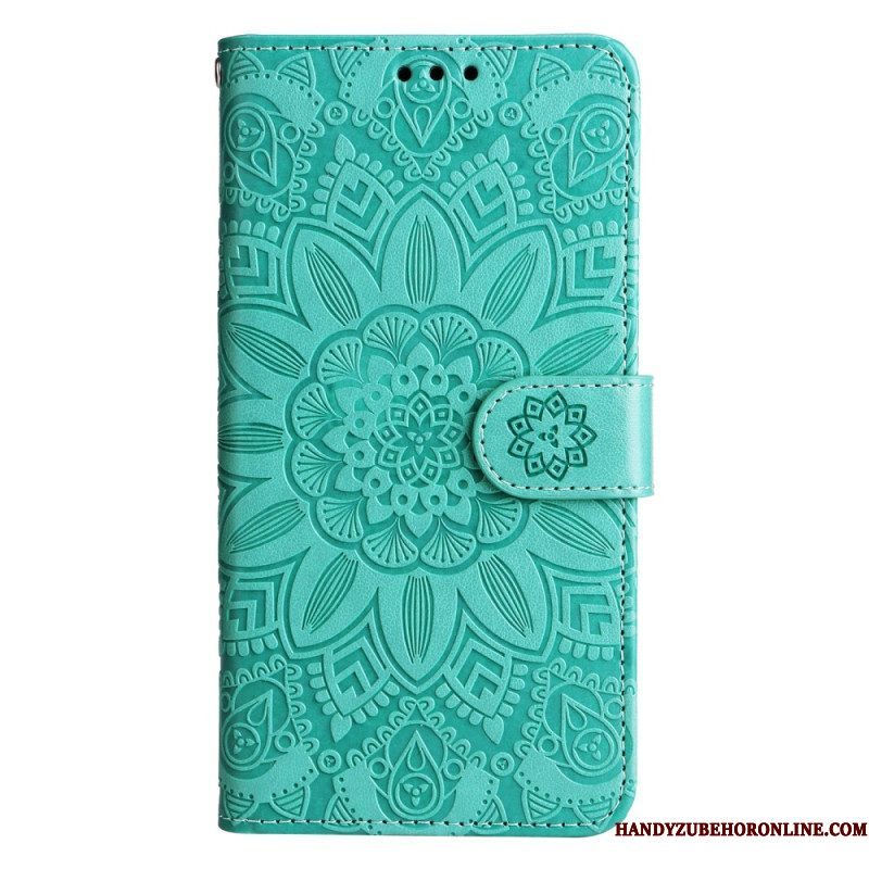 Folio-hoesje voor Xiaomi 13 Mandala Zon Met Lanyard