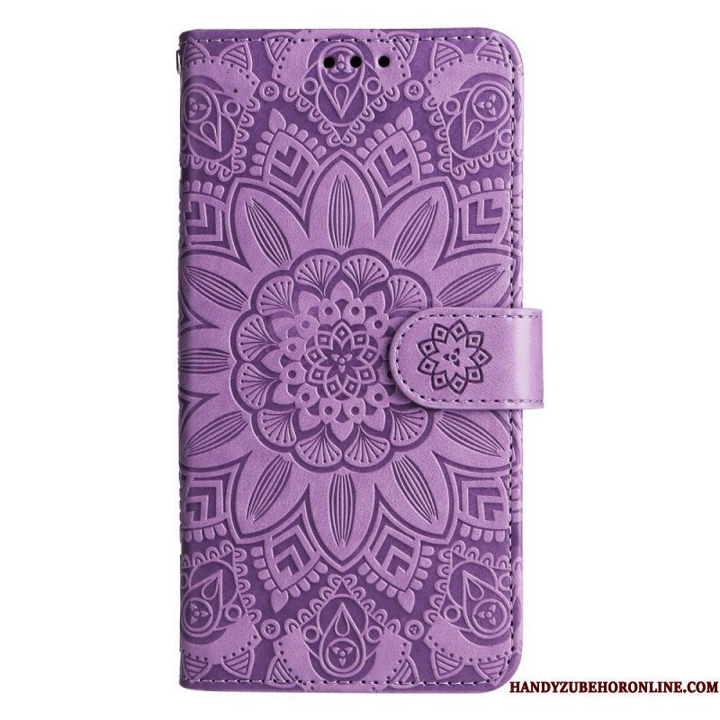 Folio-hoesje voor Xiaomi 13 Mandala Zon Met Lanyard