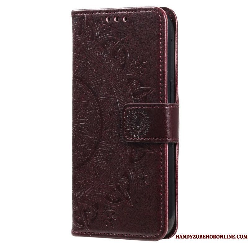 Folio-hoesje voor Xiaomi 13 Pro Mandala Zon Met Lanyard