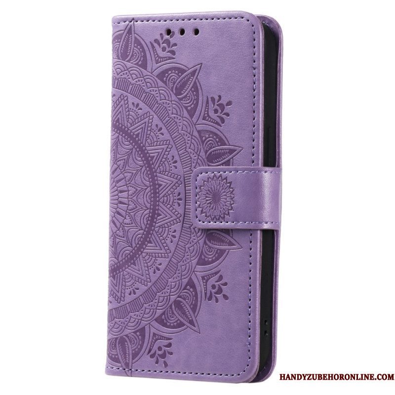 Folio-hoesje voor Xiaomi 13 Pro Mandala Zon Met Lanyard