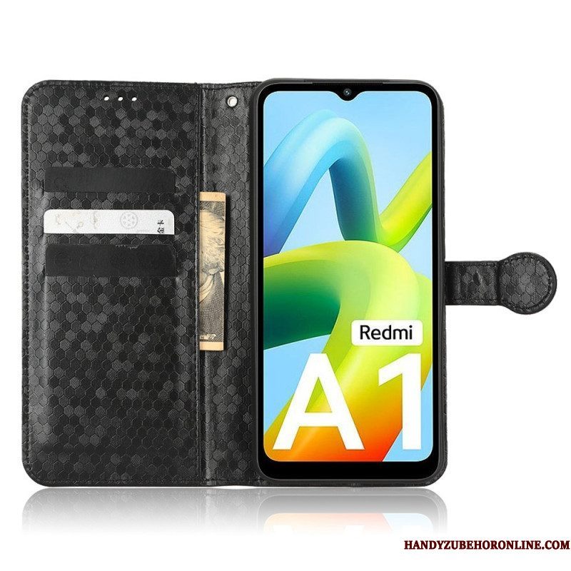 Folio-hoesje voor Xiaomi Redmi A1 Met Ketting Strappy-patroon In 3d