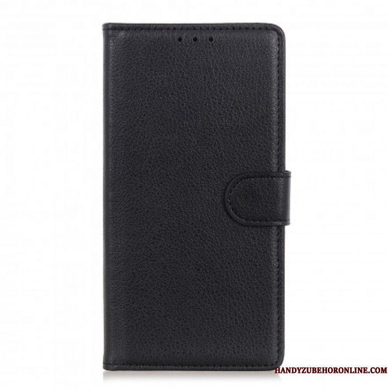 Folio-hoesje voor Xiaomi Redmi Note 10 / 10S Premium Litchi-leereffect