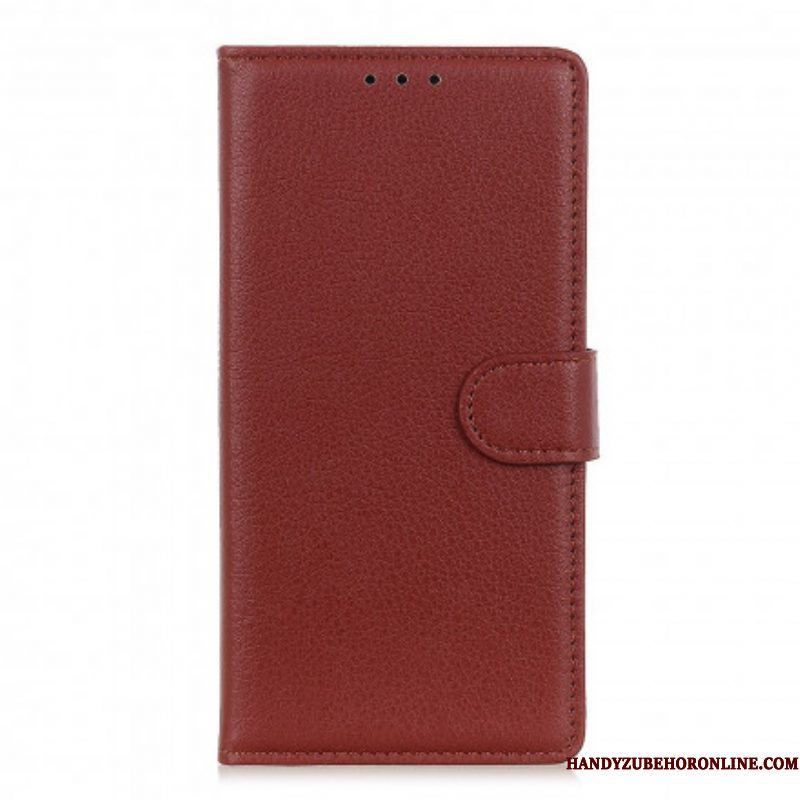 Folio-hoesje voor Xiaomi Redmi Note 10 / 10S Premium Litchi-leereffect