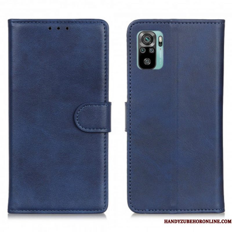 Folio-hoesje voor Xiaomi Redmi Note 10 / 10S Retro Mat Leereffect