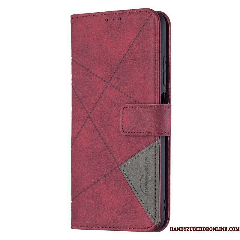 Folio-hoesje voor Xiaomi Redmi Note 10 5G Binfen-kleurendriehoeken