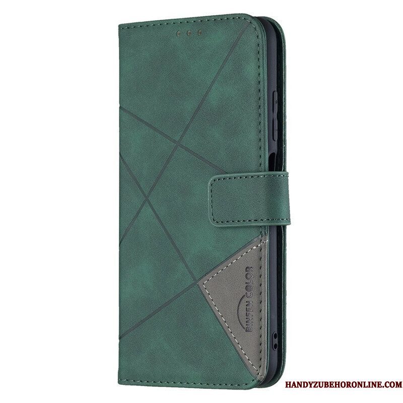 Folio-hoesje voor Xiaomi Redmi Note 10 5G Binfen-kleurendriehoeken