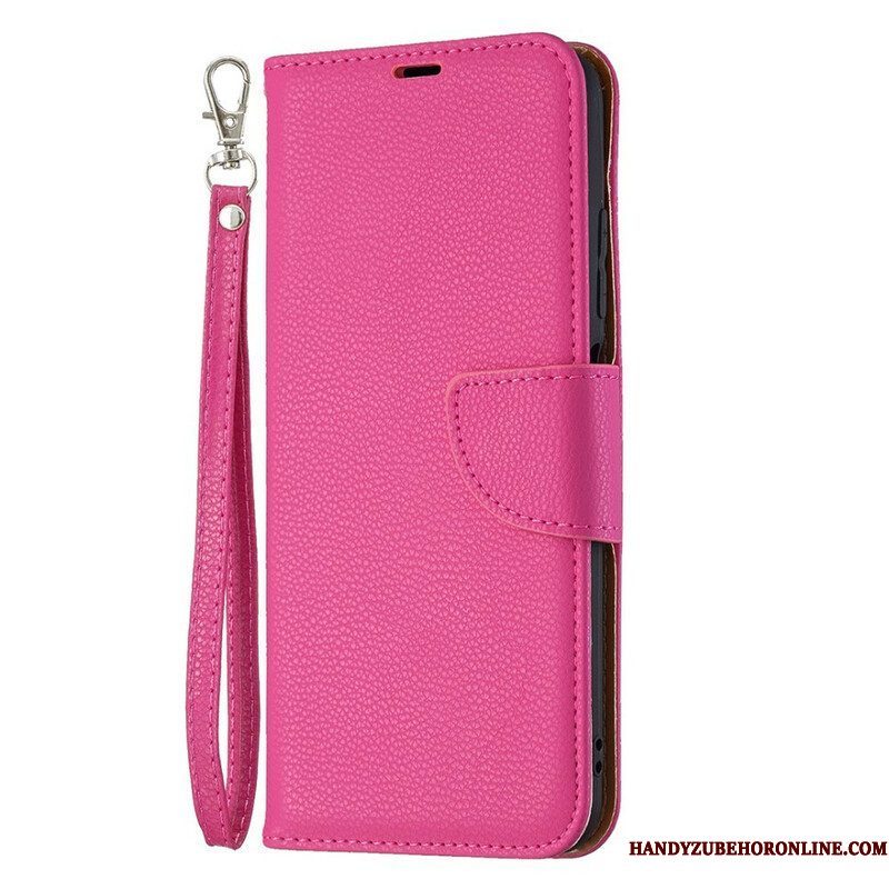 Folio-hoesje voor Xiaomi Redmi Note 10 5G Flip Case Lychee Rabat Schuin