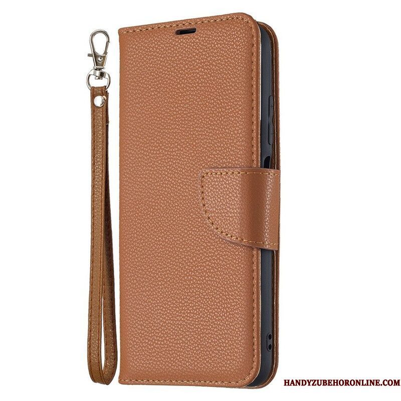 Folio-hoesje voor Xiaomi Redmi Note 10 5G Flip Case Lychee Rabat Schuin