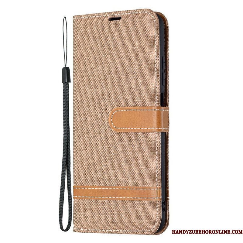 Folio-hoesje voor Xiaomi Redmi Note 10 5G Met Ketting Band Stof