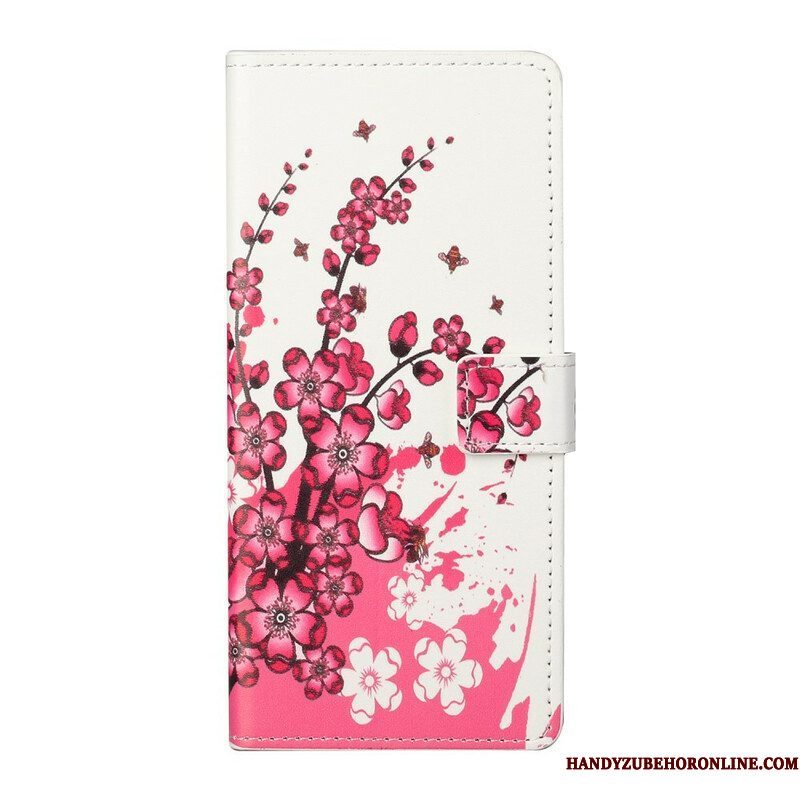 Folio-hoesje voor Xiaomi Redmi Note 10 5G Tropische Bloemen