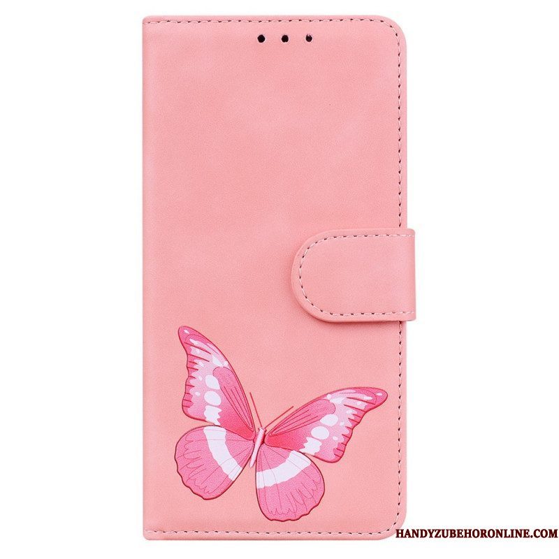 Folio-hoesje voor Xiaomi Redmi Note 10 Pro Huid-aanraking Vlinder