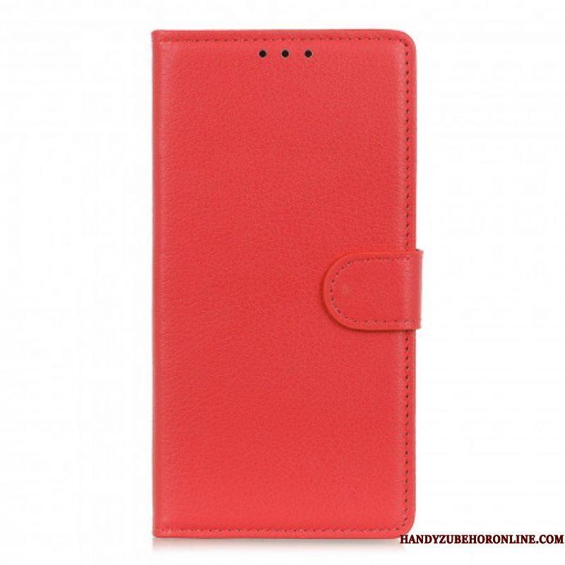 Folio-hoesje voor Xiaomi Redmi Note 10 Pro Premium Litchi-leereffect