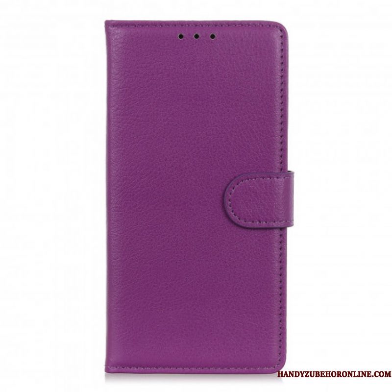 Folio-hoesje voor Xiaomi Redmi Note 10 Pro Premium Litchi-leereffect