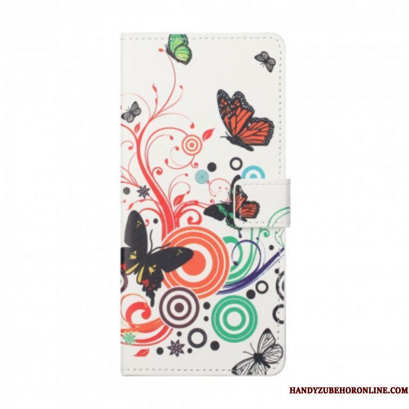 Folio-hoesje voor Xiaomi Redmi Note 10 Pro Vlinders En Bloemen