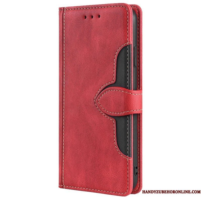 Folio-hoesje voor Xiaomi Redmi Note 11 / 11S Imitatieleer Bicolor Stijlvol