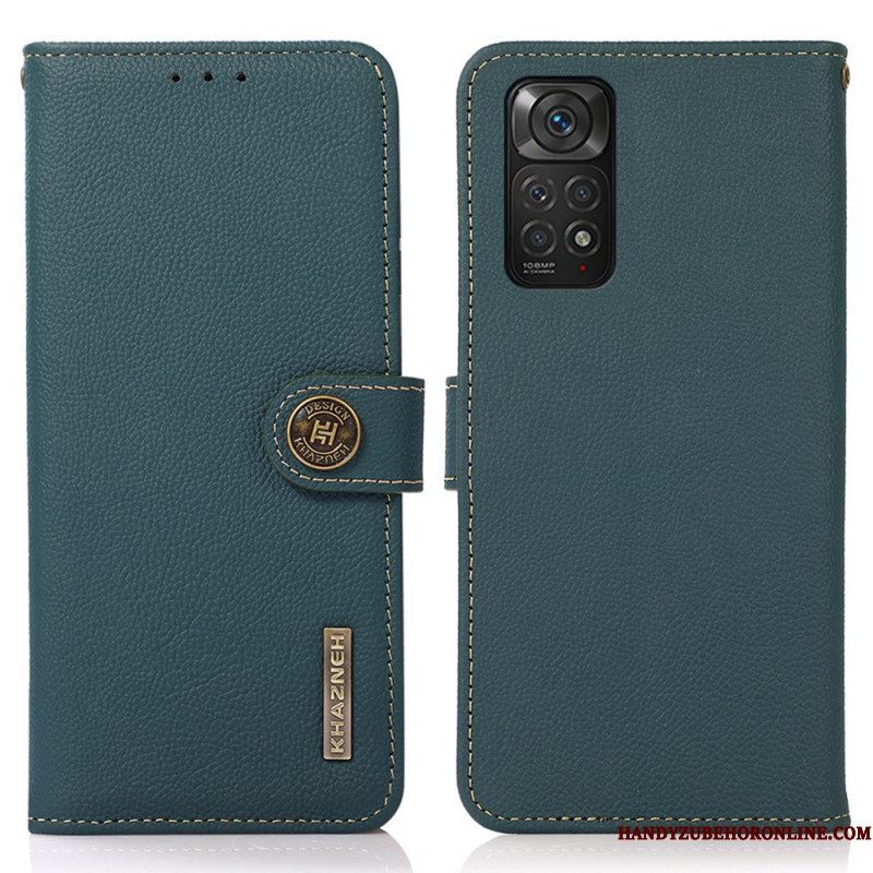 Folio-hoesje voor Xiaomi Redmi Note 11 / 11S Khazneh Rfid Echt Leer