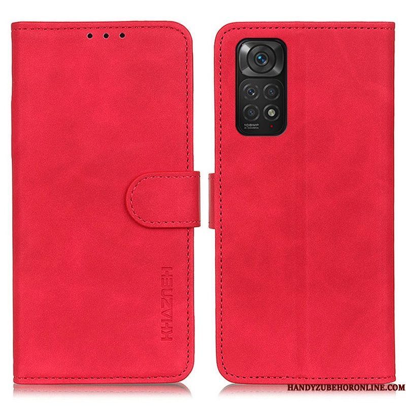 Folio-hoesje voor Xiaomi Redmi Note 11 / 11S Khazneh Vintage Leereffect