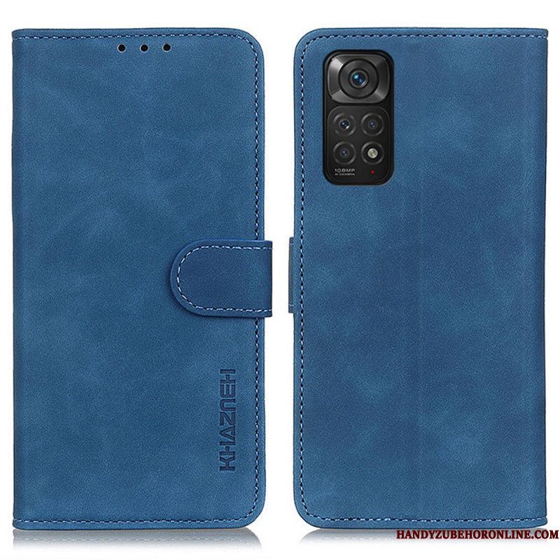 Folio-hoesje voor Xiaomi Redmi Note 11 / 11S Khazneh Vintage Leereffect