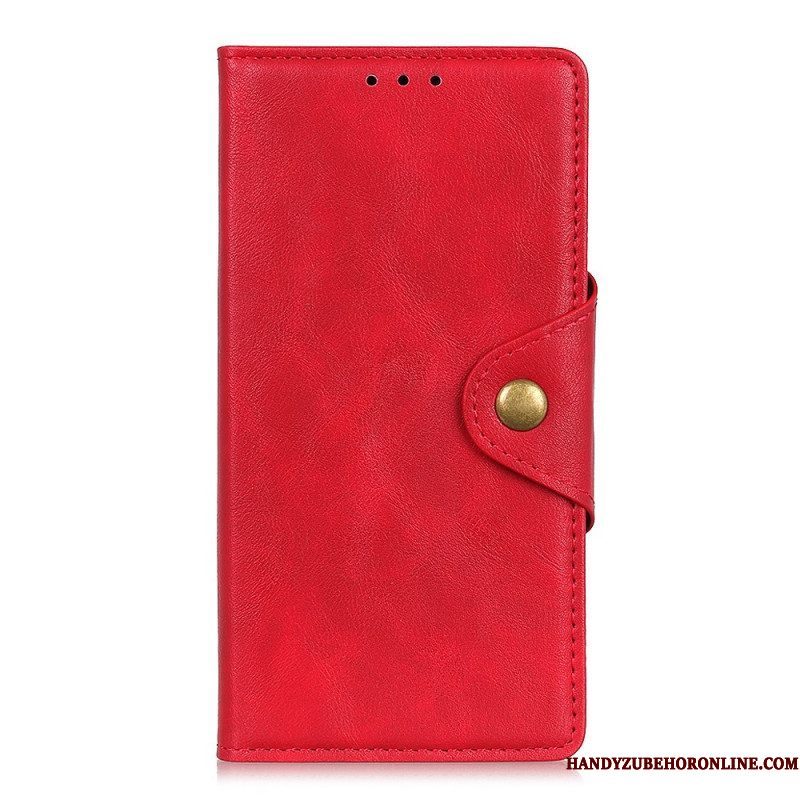 Folio-hoesje voor Xiaomi Redmi Note 11 / 11S Knoop Van Imitatieleer