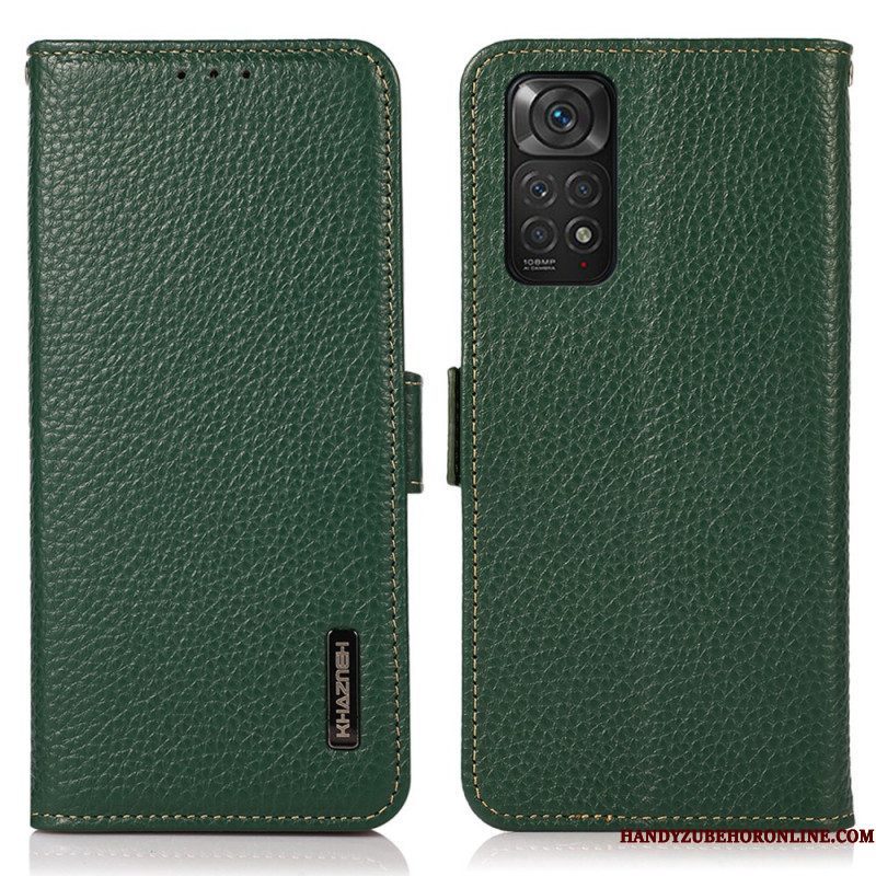 Folio-hoesje voor Xiaomi Redmi Note 11 / 11S Lychee Leer Khazneh Rfid