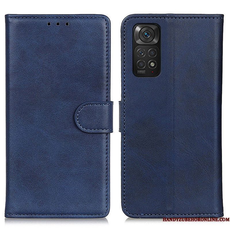 Folio-hoesje voor Xiaomi Redmi Note 11 / 11S Retro Mat Leereffect