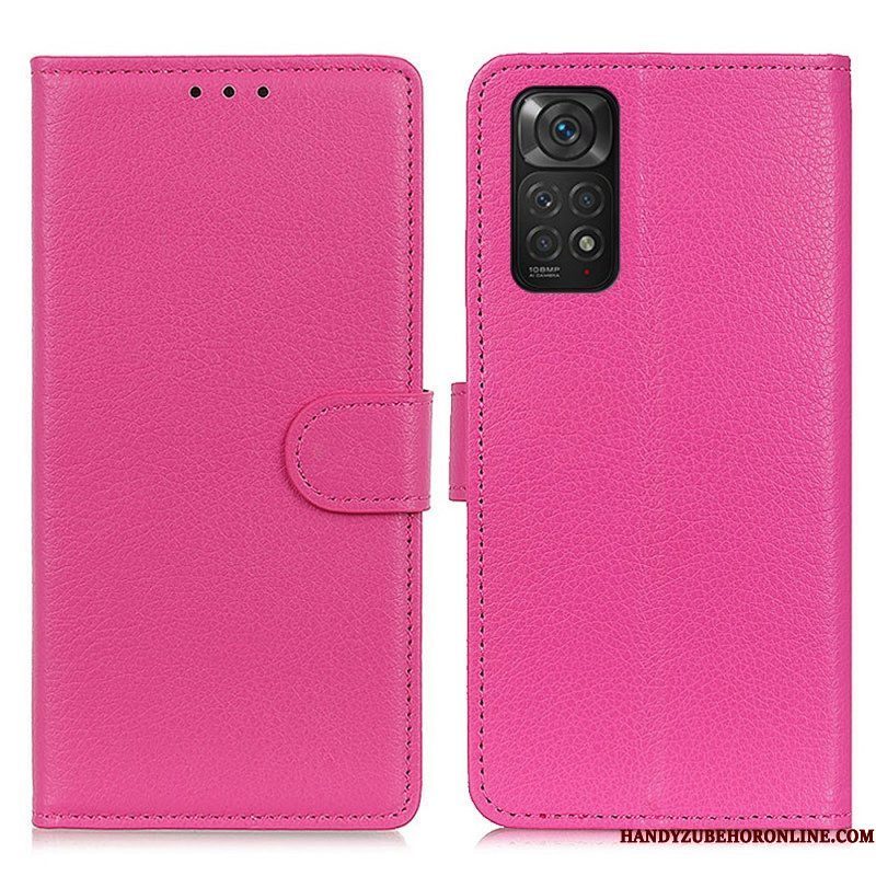 Folio-hoesje voor Xiaomi Redmi Note 11 / 11S Traditioneel Lychee