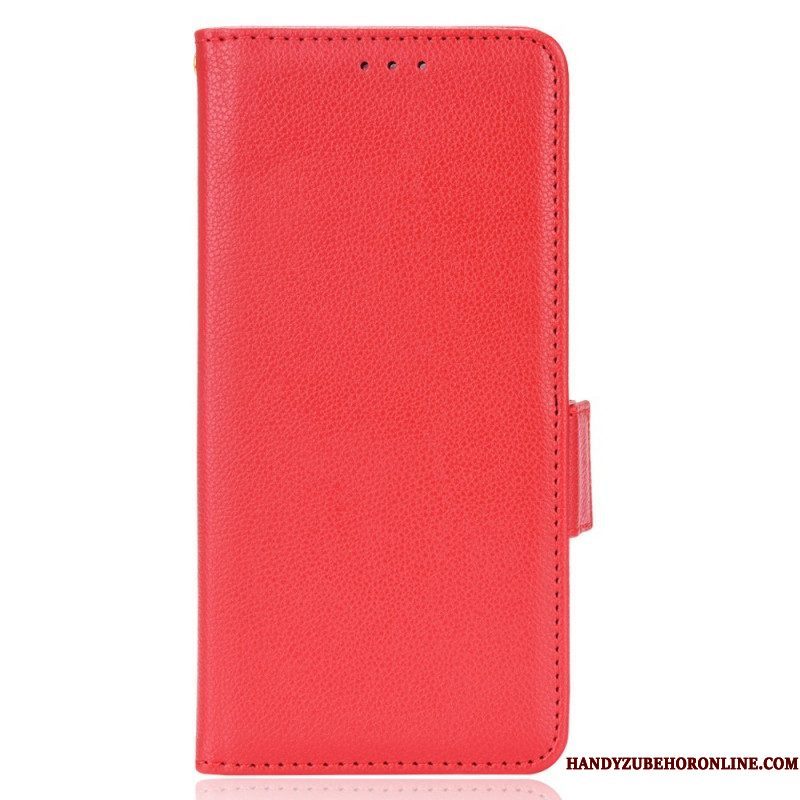 Folio-hoesje voor Xiaomi Redmi Note 11 Pro / 11 Pro 5G Lychee Kunstleer