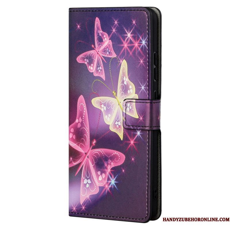 Folio-hoesje voor Xiaomi Redmi Note 11 Pro / 11 Pro 5G Vlinders En Bloemen