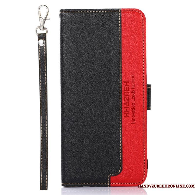 Folio-hoesje voor Xiaomi Redmi Note 12 4G Lychee-stijl Rfid Khazneh