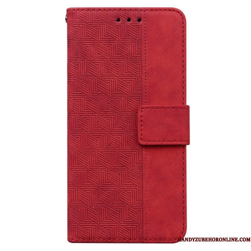 Folio-hoesje voor Xiaomi Redmi Note 12 4G Met Ketting Patroon Met Bandjes