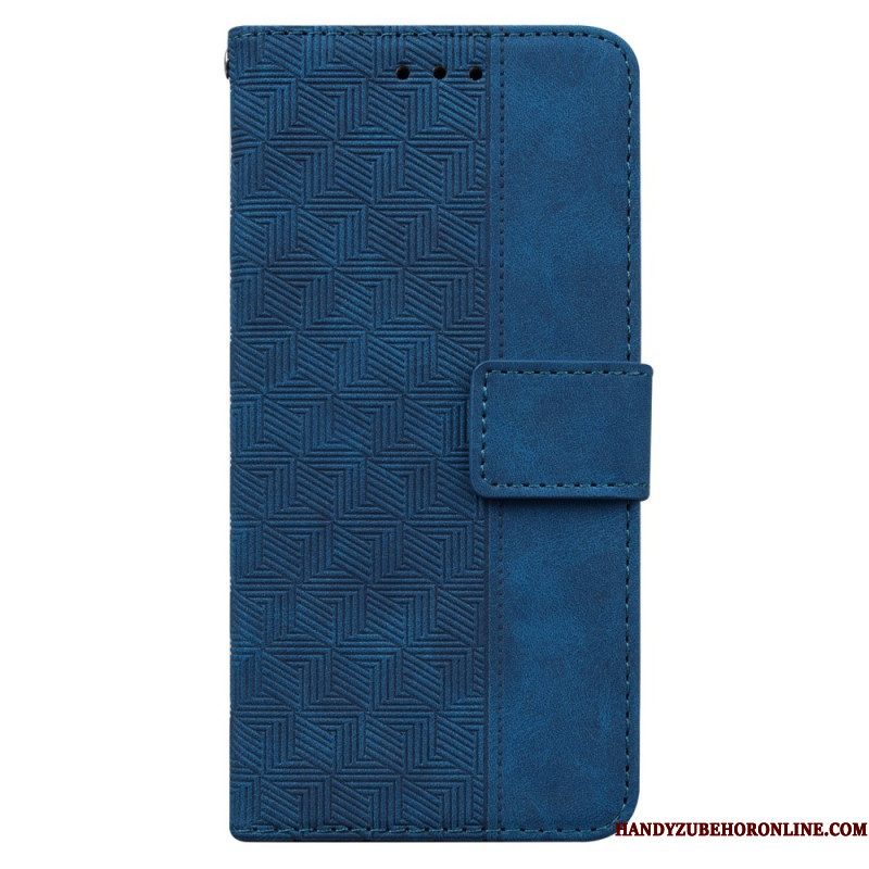 Folio-hoesje voor Xiaomi Redmi Note 12 4G Met Ketting Patroon Met Bandjes