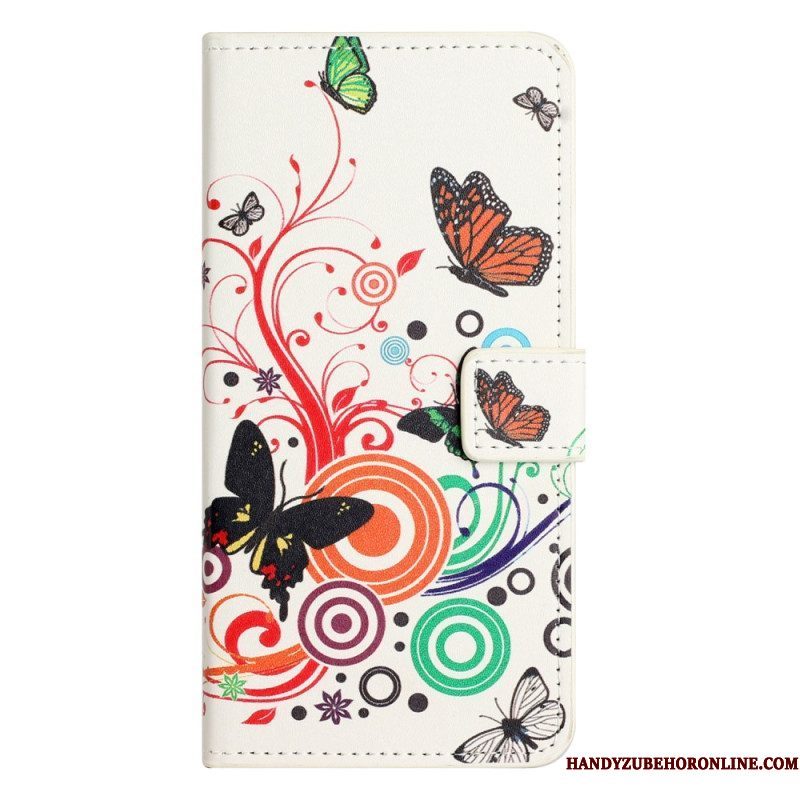Folio-hoesje voor Xiaomi Redmi Note 12 4G Mooie Vlinders