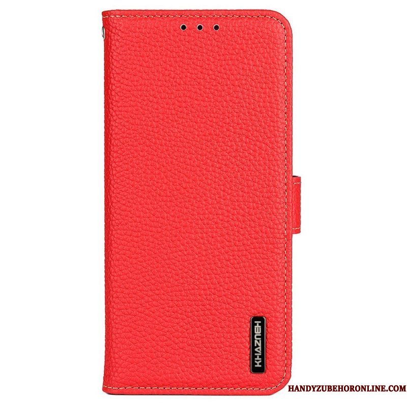Folio-hoesje voor Xiaomi Redmi Note 12 5G Khazneh Lychee Leer