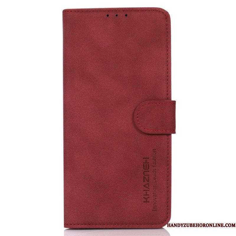Folio-hoesje voor Xiaomi Redmi Note 12 5G Khazneh Modieus Leereffect