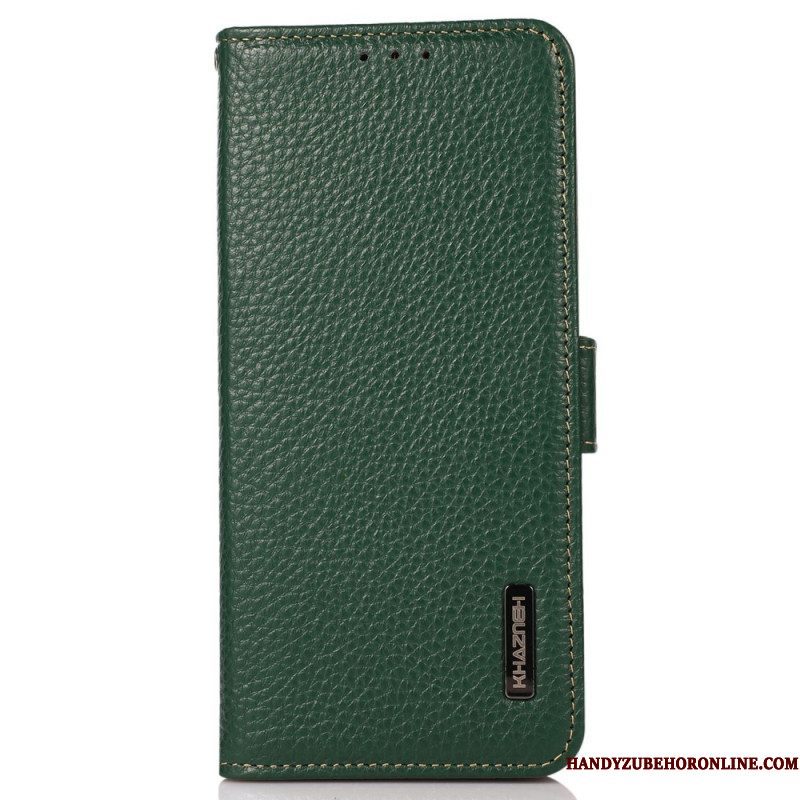 Folio-hoesje voor Xiaomi Redmi Note 12 5G Lychee Leer Khazneh Rfid