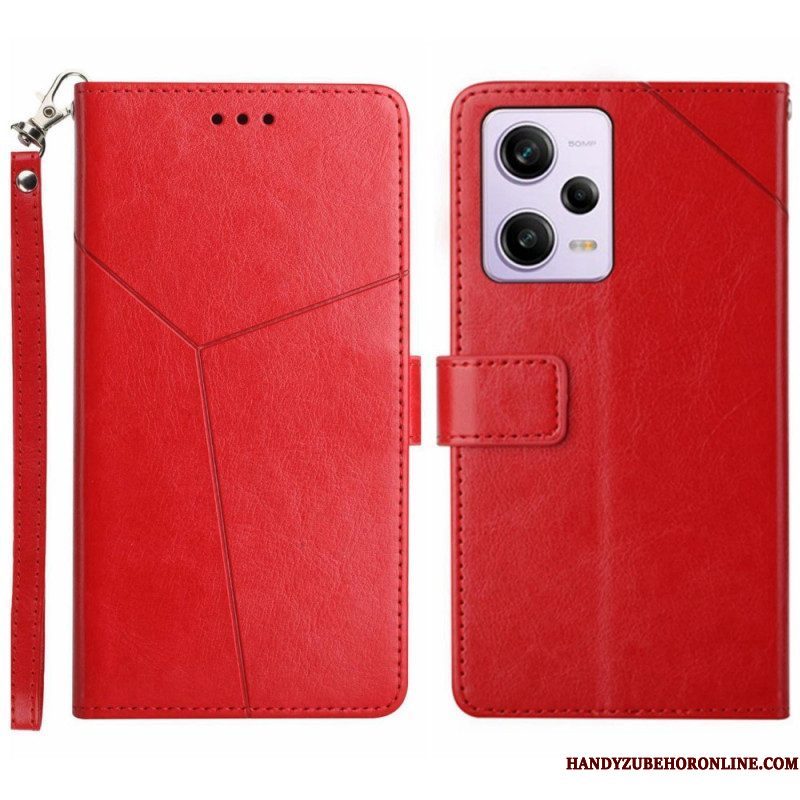 Folio-hoesje voor Xiaomi Redmi Note 12 Pro Met Ketting Y Strappy-ontwerp