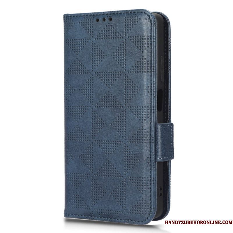 Folio-hoesje voor Xiaomi Redmi Note 12 Pro Plus Driehoeken Met Lanyard